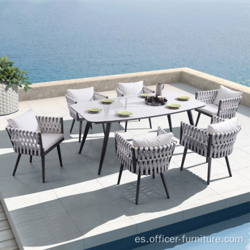 Combinación de mesa y silla de ocio al aire libre